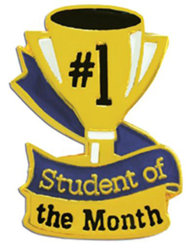 Receives Student of the Month Award
