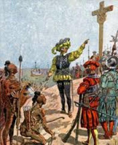 Jacques Cartier claims land in Canada