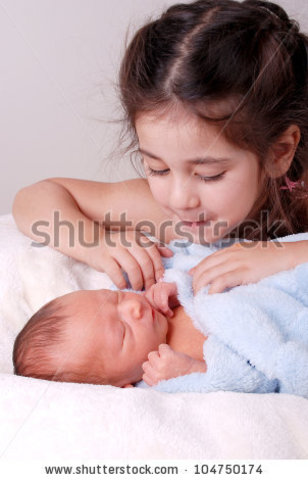 Baby sister and brother