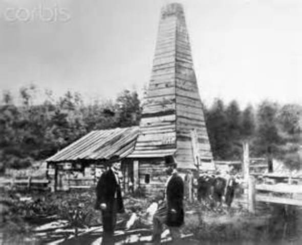 First productive oil well