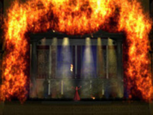 Richard burns the curtains