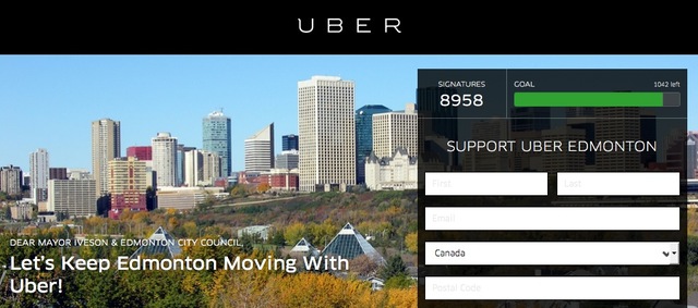Uber launches online petition