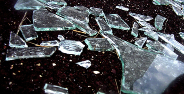 impaled my foot with a long piece of glass