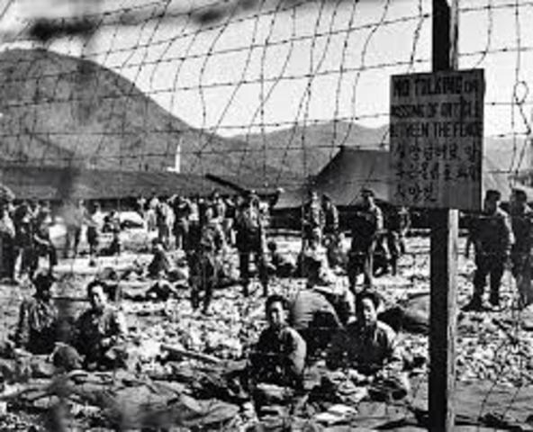 Stalemate: Peace talks began, dragged on for 2 years due to POW issue