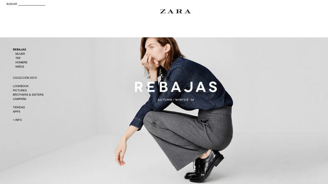 ZARA INCIA VENTA POR INTERNET