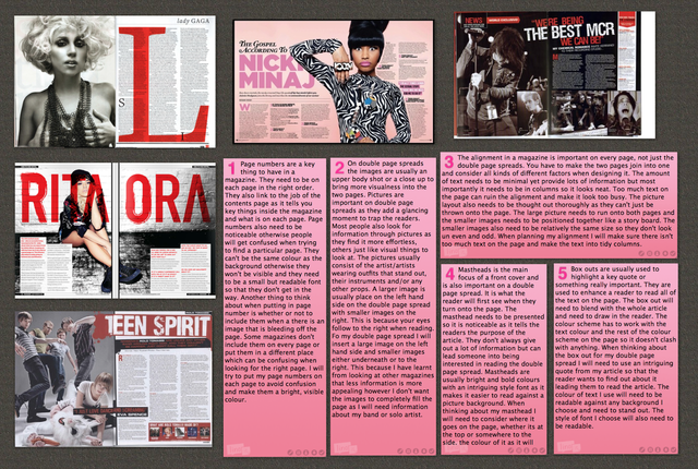 Contents Page and Double Page Spread Research