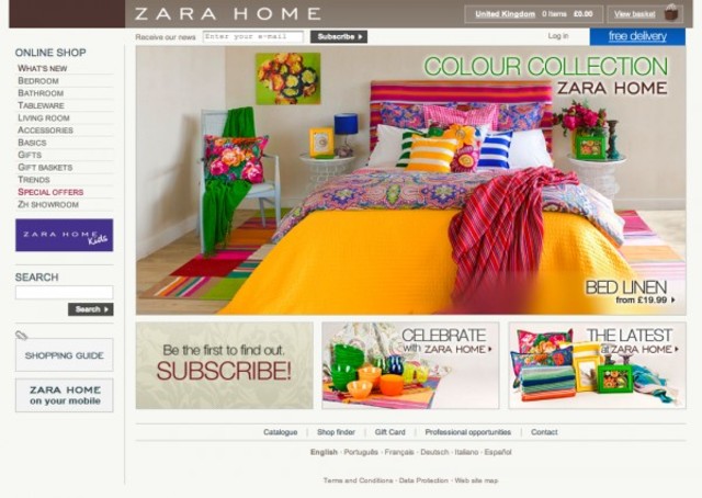 Zara Home online