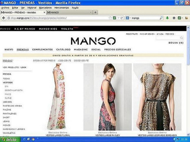 Mango abre su pagina en INTERNET
