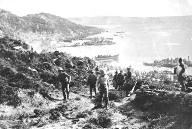 The ANZAC'S arrive at Gallipoli