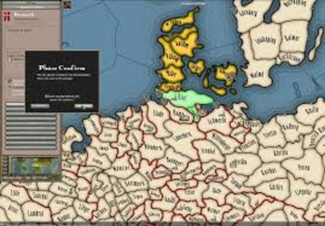 Guerra de los Ducados  (Schleswig y Holstein) de Austria y Prusia contra Dinamarca.