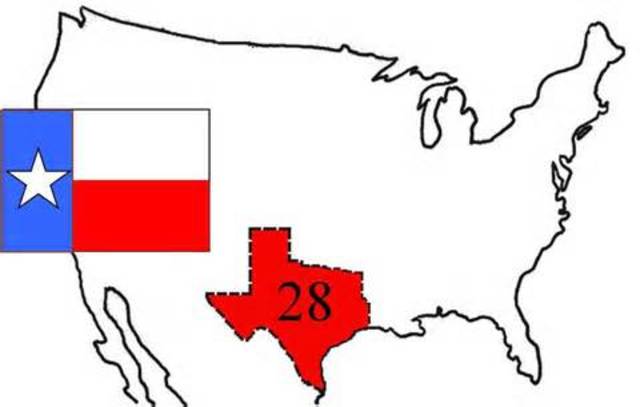 Texas Becomes state