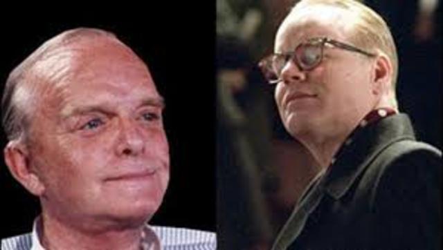 truman capote dies of liver disease complicated by phlebitis, an inflammation of the veins, and multiple drug intoxication, in a guest bedroom at the house of his friend, joanna carson, theformer wife of johnny carson.