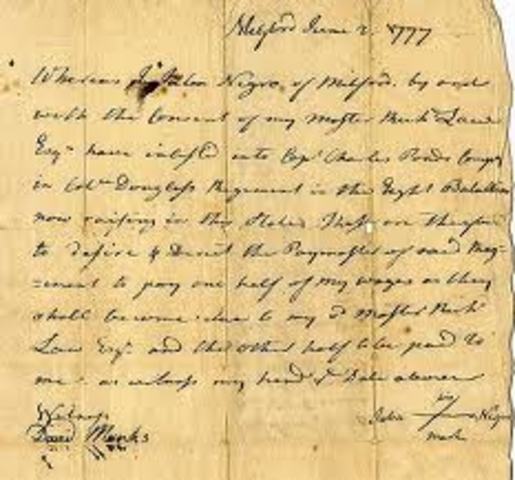 Jackson enlists in Revolutionary War