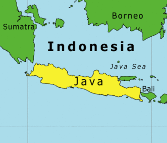 First Dutch overseas colony was founded on the island of Java