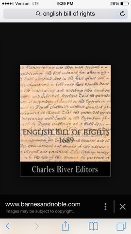 English Bill of Rights Passed