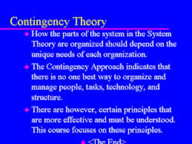 Contingency Theory