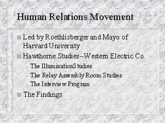human relation movement