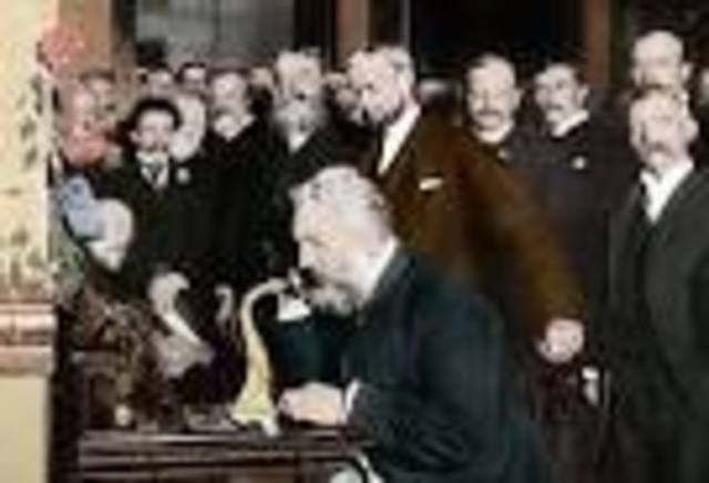 The telephone was invented.