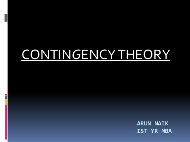 Contingency Theory