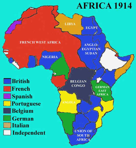 Most of Africa is under European Control