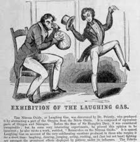 Humpry Davy produce "Gas hilarante"