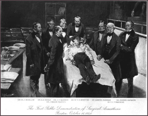 Demostración pública anestesia con eter