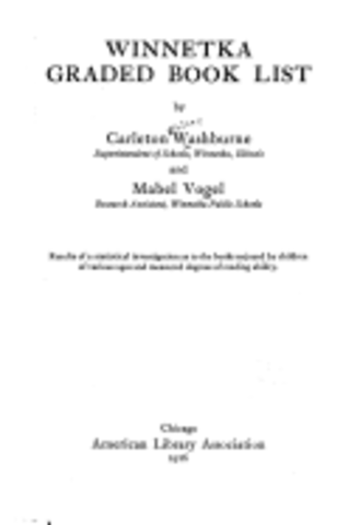 Winnetka Graded Book List