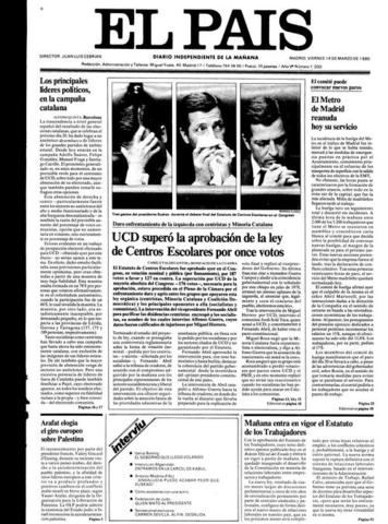 Periodico El Pais en 1980