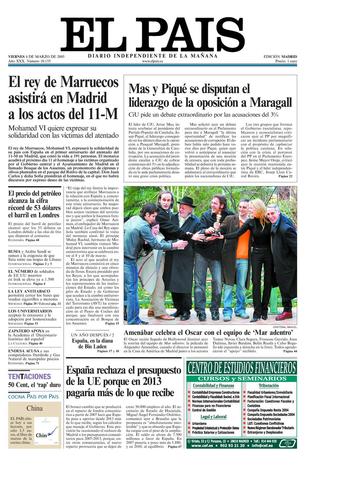 Periodico El Pais en  el 2005