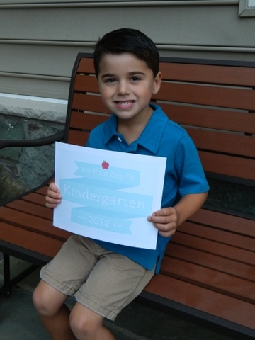 Jordan's 1st day of Kindergarden