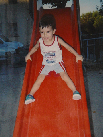 Jugando en el parque de las abejas