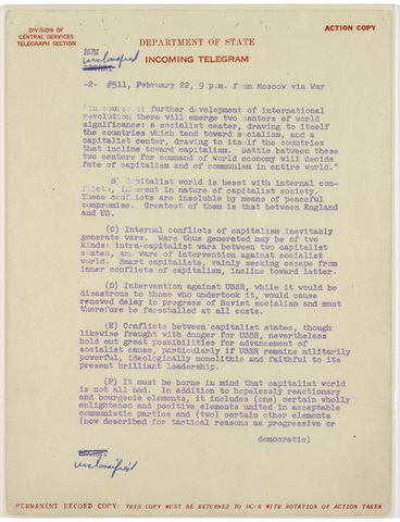 Kennan's Long Telegramme