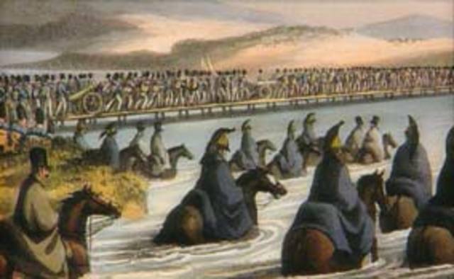 Grand Army entered Russia.