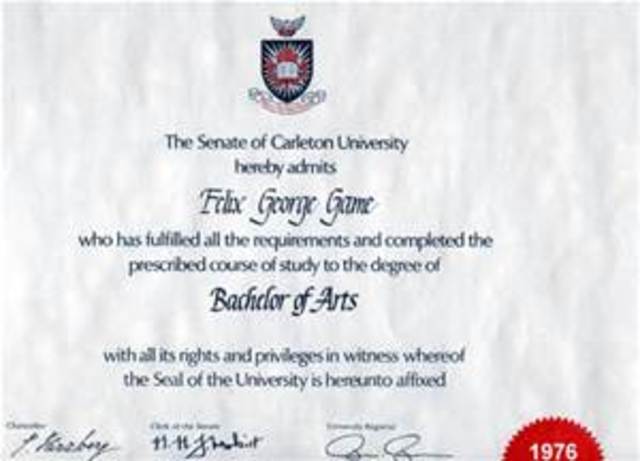 Bachlor of arts degree