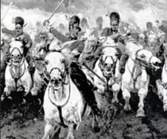 Duke Of Wellington and his army defeat napoleon at waterloo