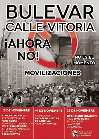 Nace una plataforma ciudadana contra el bulevar de la calle Vitoria