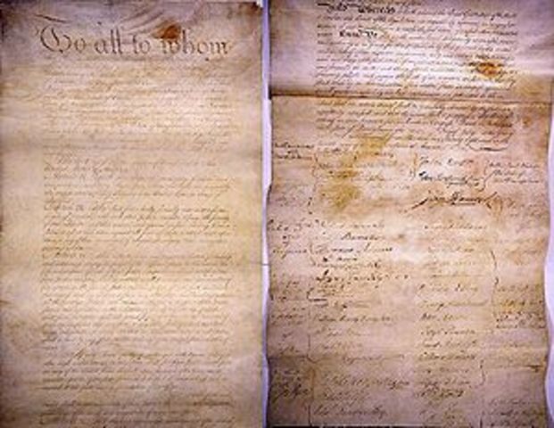 Articles of Confederation endorsed by the Continental Congress and submitted to the colonies for ratification