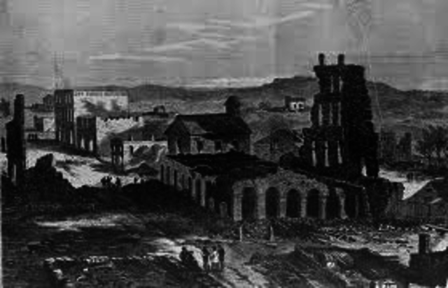 Guerillas massacre residents of Lawrence, Kansas