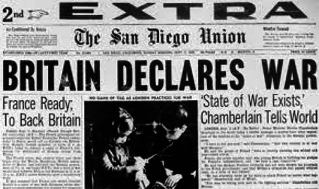 Britain and France Declare War