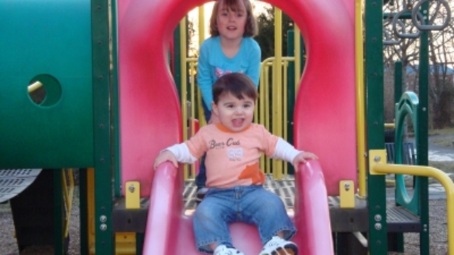 M & J First visit to the playground