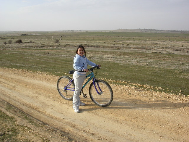 Montando en bici