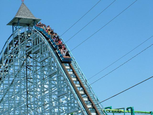 First roller Coster at ceader point