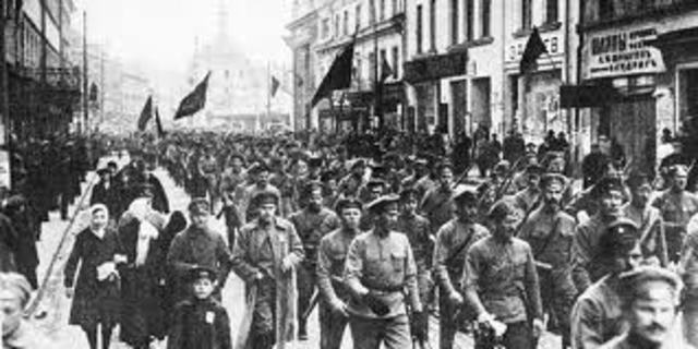 The Social-Democratic Labor Party splits into two groups, Mensheviks and Bolsheviks