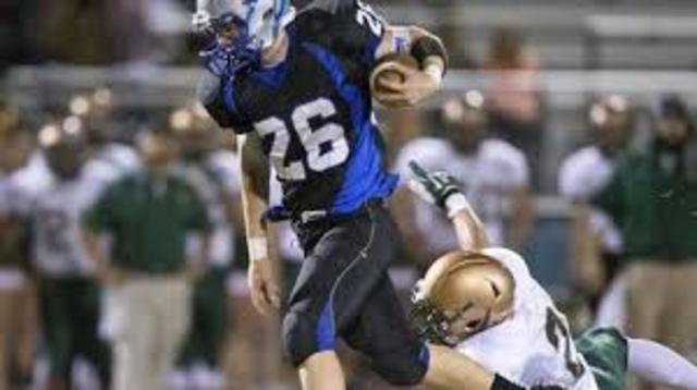 I started playing football when I got into high school