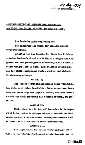 Molotov-Ribbentrop Pact