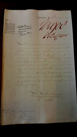 1815 14 12 Minister van Binnenlandse Zaken aan Gouverneur Noord-Holland