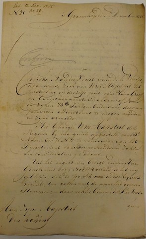 Brief Minister van Binnenlandse Zaken naar de Koning