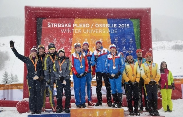 Казахстанские биатлонисты стали вторыми в смешанной эстафете