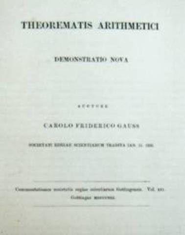 Gauss demostró el teorema fundamental de la aritmética