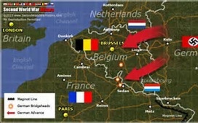 Nazis invade Denmark, Norway, the Netherlands, Luxembourg and Belgium – take control